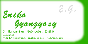 eniko gyongyosy business card